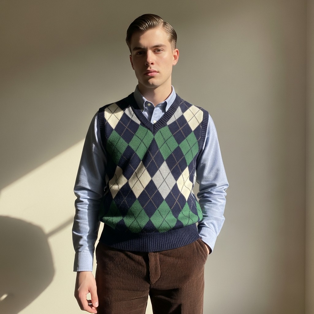 Retro Ivy Revival - Sweater Vest Outfits Men Need Now