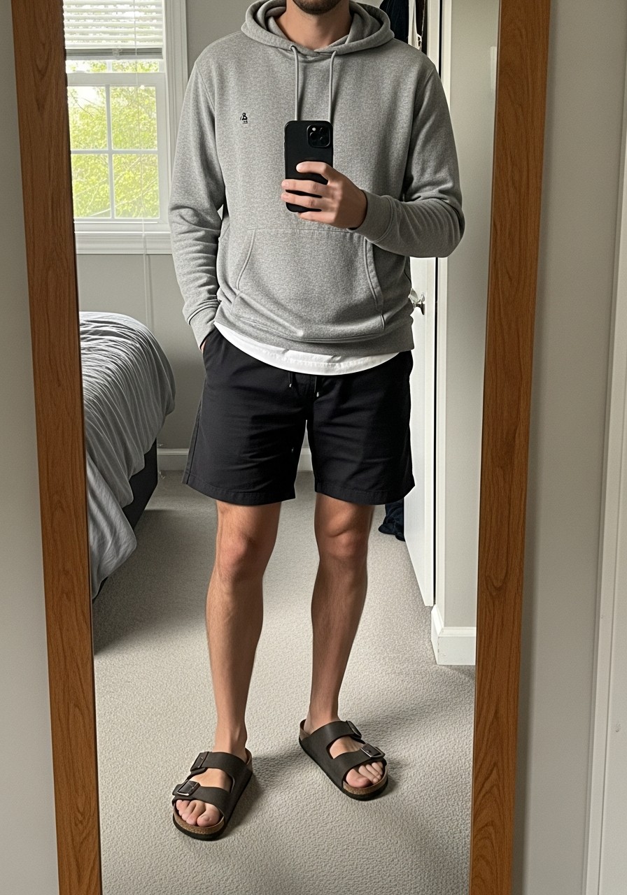 Transitional Cool Evening - 50 Birkenstock Outfits for Men: The Ultimate Style Guide