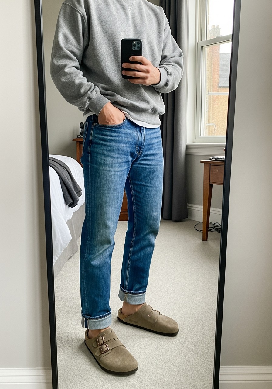 Everyday Denim Comfort - 50 Birkenstock Outfits for Men: The Ultimate Style Guide