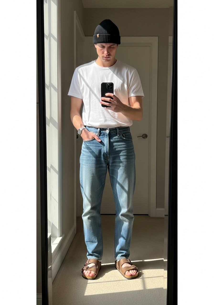 Off-Duty Casual Look - 50 Birkenstock Outfits for Men: The Ultimate Style Guide