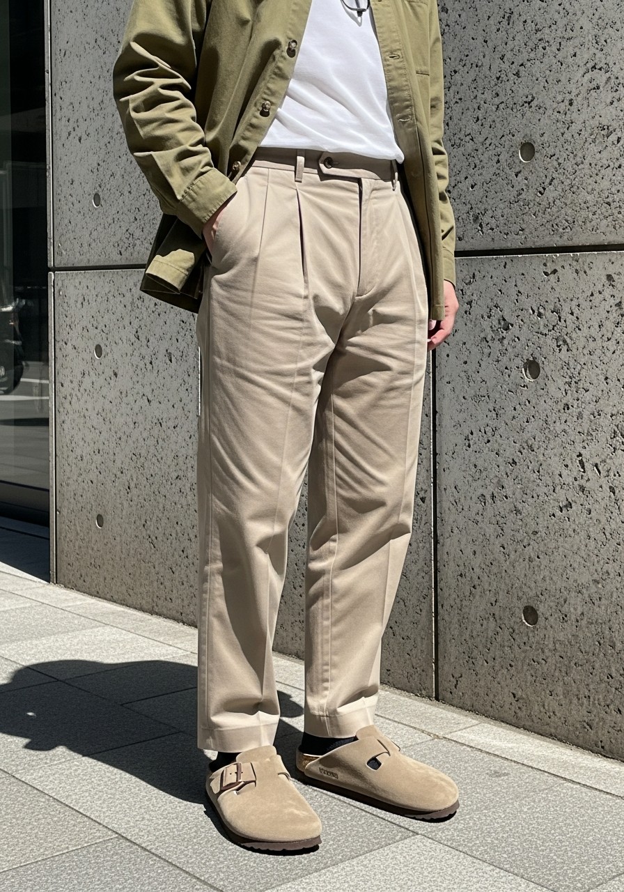 Modern Minimalist Trousers - 50 Birkenstock Outfits for Men: The Ultimate Style Guide