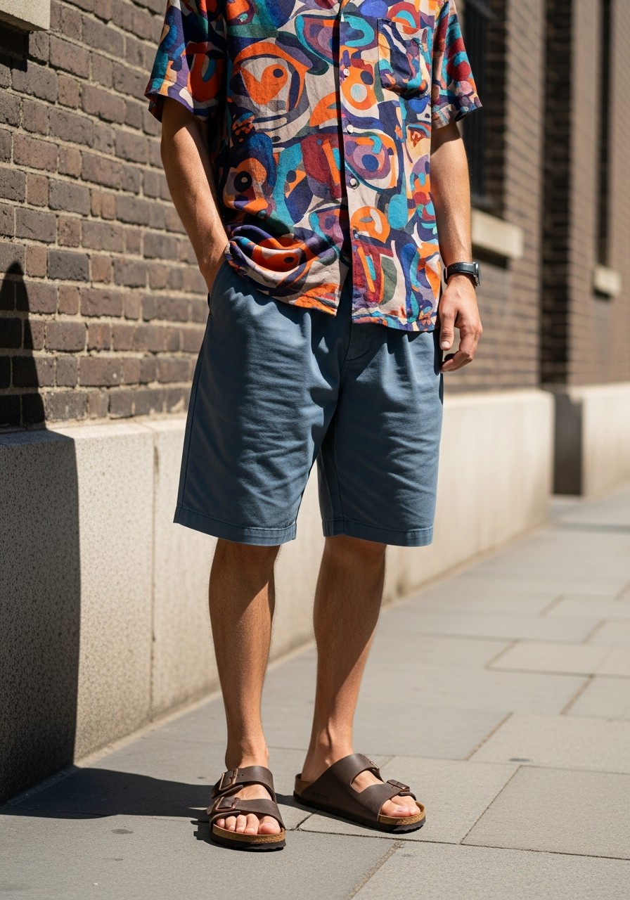 Playful Summer Pattern - 50 Birkenstock Outfits for Men: The Ultimate Style Guide