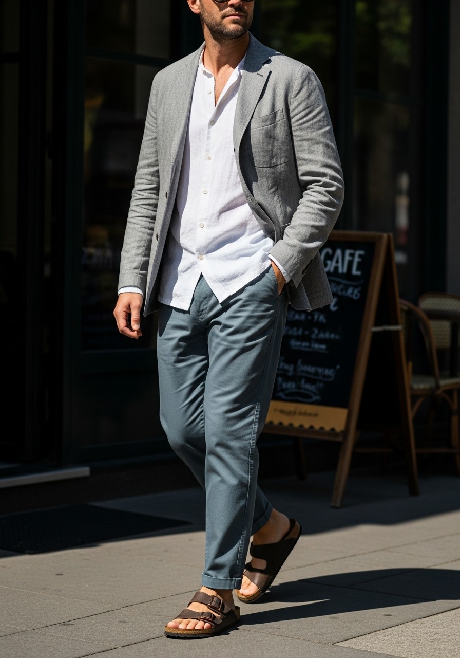 Warm Weather Sophistication - 50 Birkenstock Outfits for Men: The Ultimate Style Guide