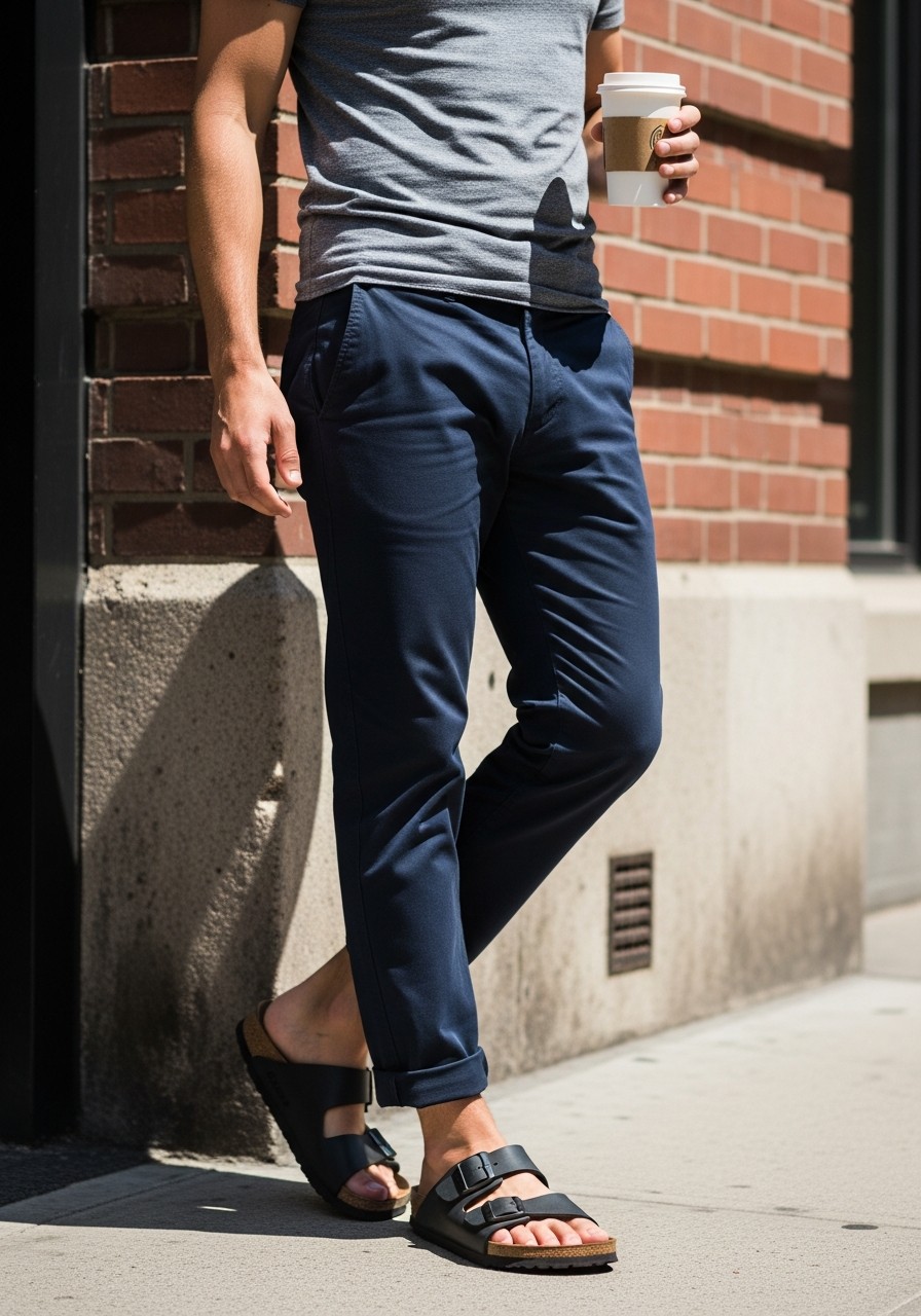 Balanced Modern Fit - 50 Birkenstock Outfits for Men: The Ultimate Style Guide