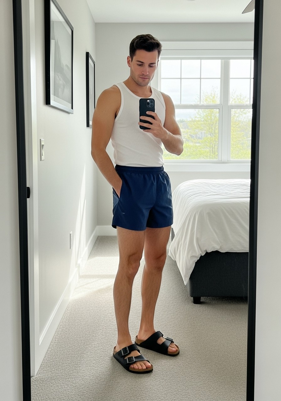 Poolside Ready EVA - 50 Birkenstock Outfits for Men: The Ultimate Style Guide