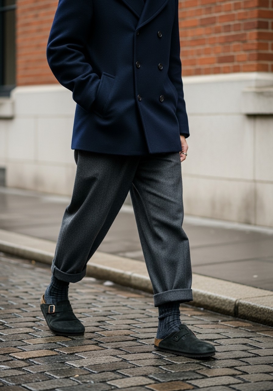 Cold Season Classic - 50 Birkenstock Outfits for Men: The Ultimate Style Guide