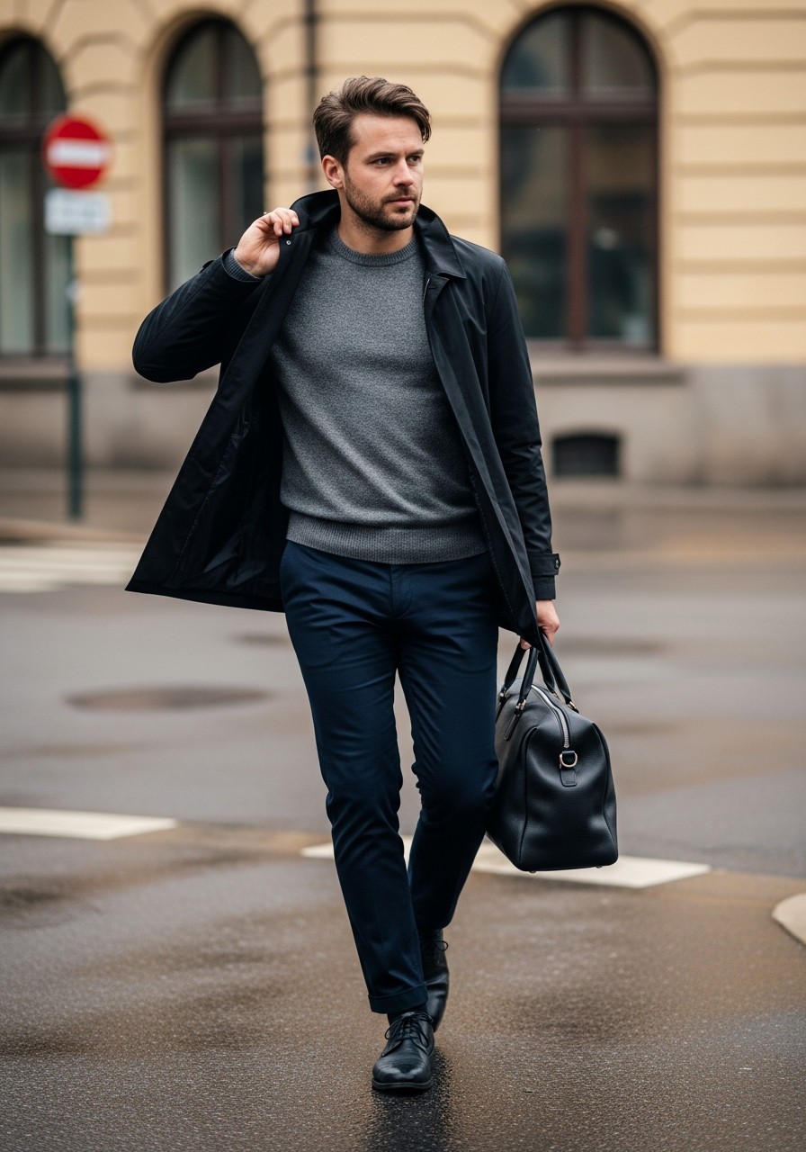 Sharp Travel Outfit - 50 Stockholm Style Men Ideas