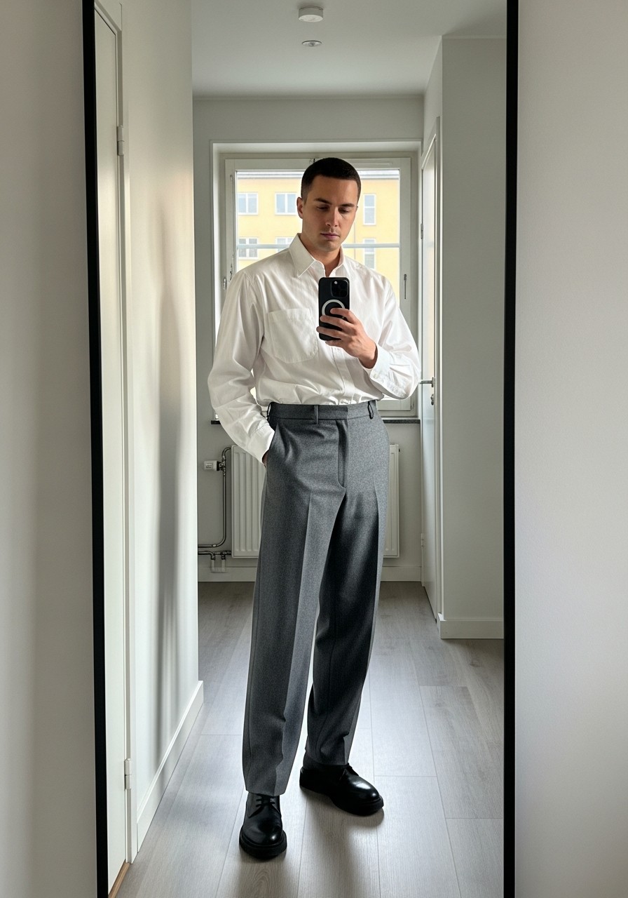 Straight Leg Trousers - 50 Stockholm Style Men Ideas