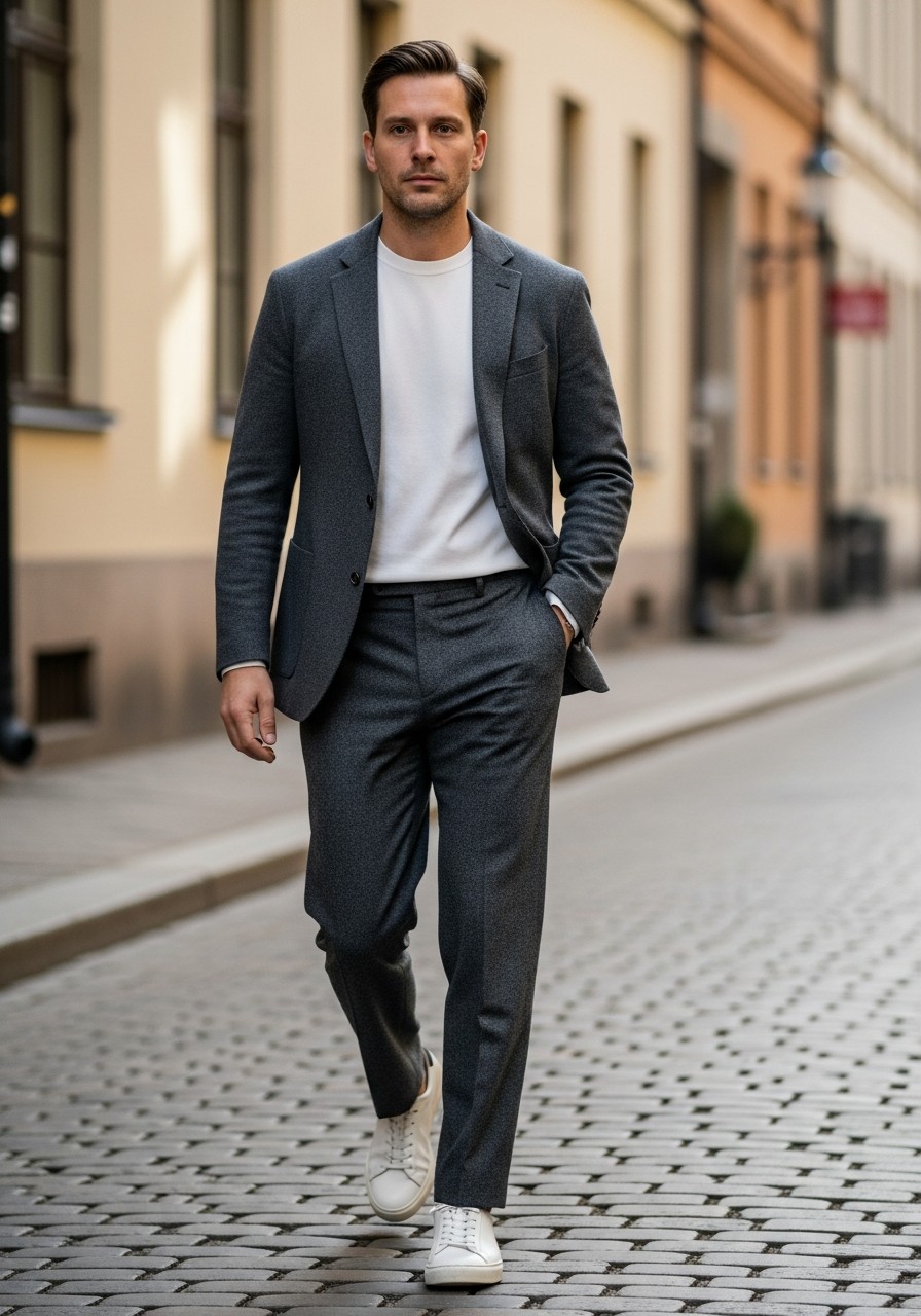 Blazer and T-Shirt - 50 Stockholm Style Men Ideas