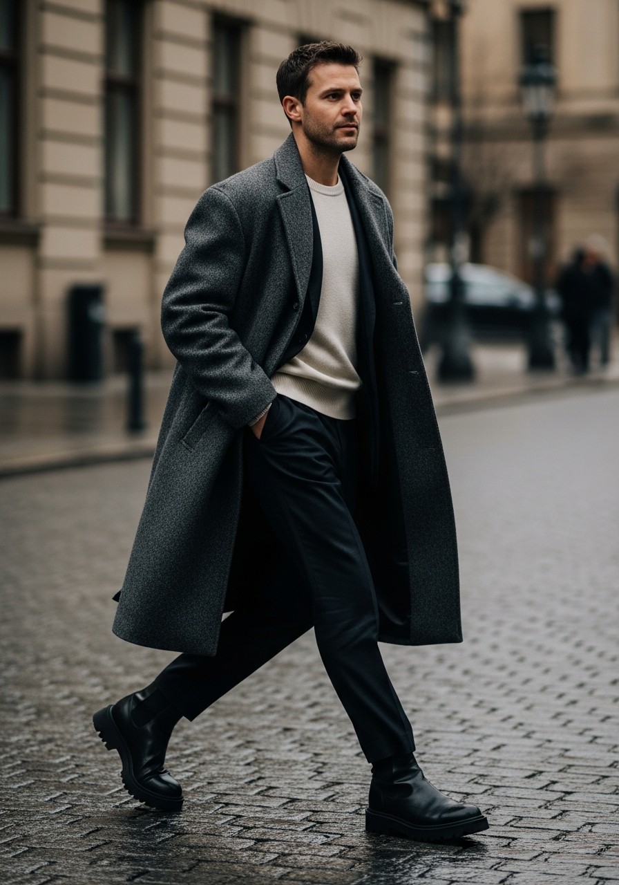 Classic Wool Overcoat - 50 Stockholm Style Men Ideas