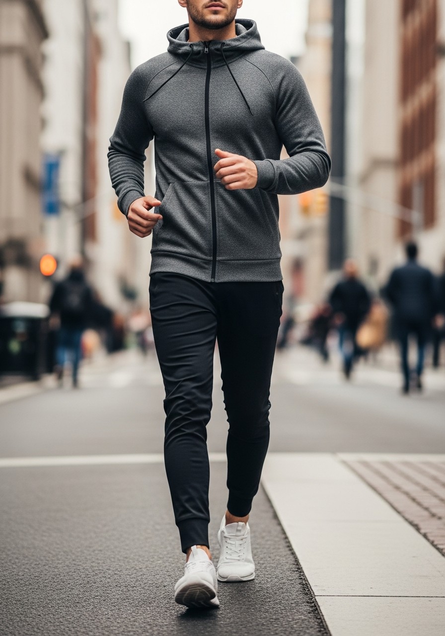 Performance Athleisure - 50 Zip-Up Hoodie Outfit Ideas for Men