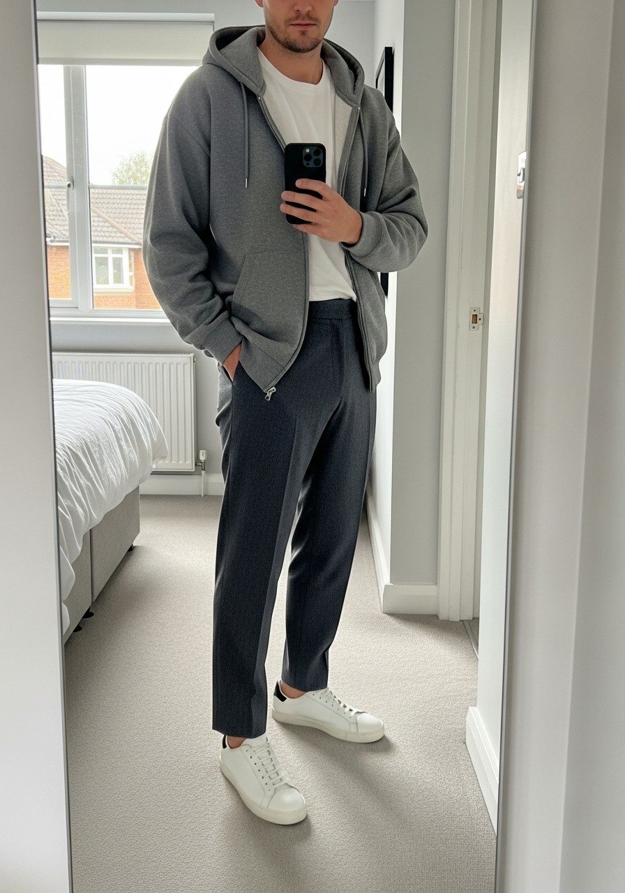 Tailored Balance - 50 Zip-Up Hoodie Outfit Ideas for Men