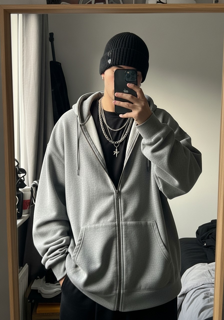 Accessorized Edge - 50 Zip-Up Hoodie Outfit Ideas for Men