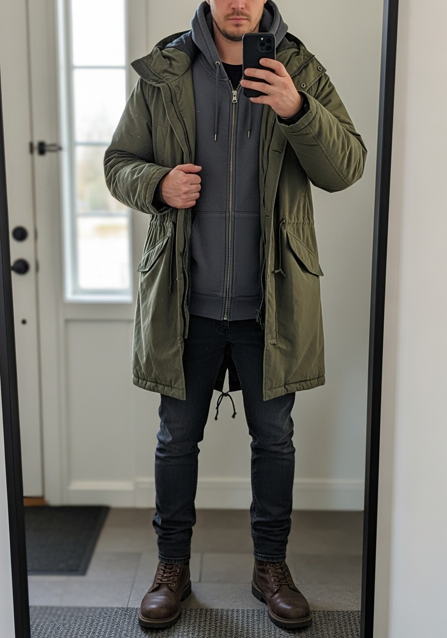 Parka Extreme Cold - 50 Zip-Up Hoodie Outfit Ideas for Men