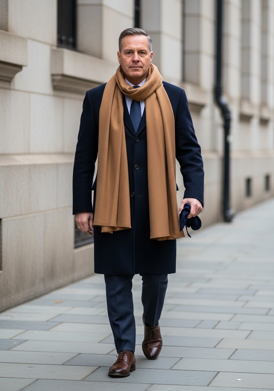 Cashmere Scarf (Camel) - 50 Best Old Money Outfits Men Need Now