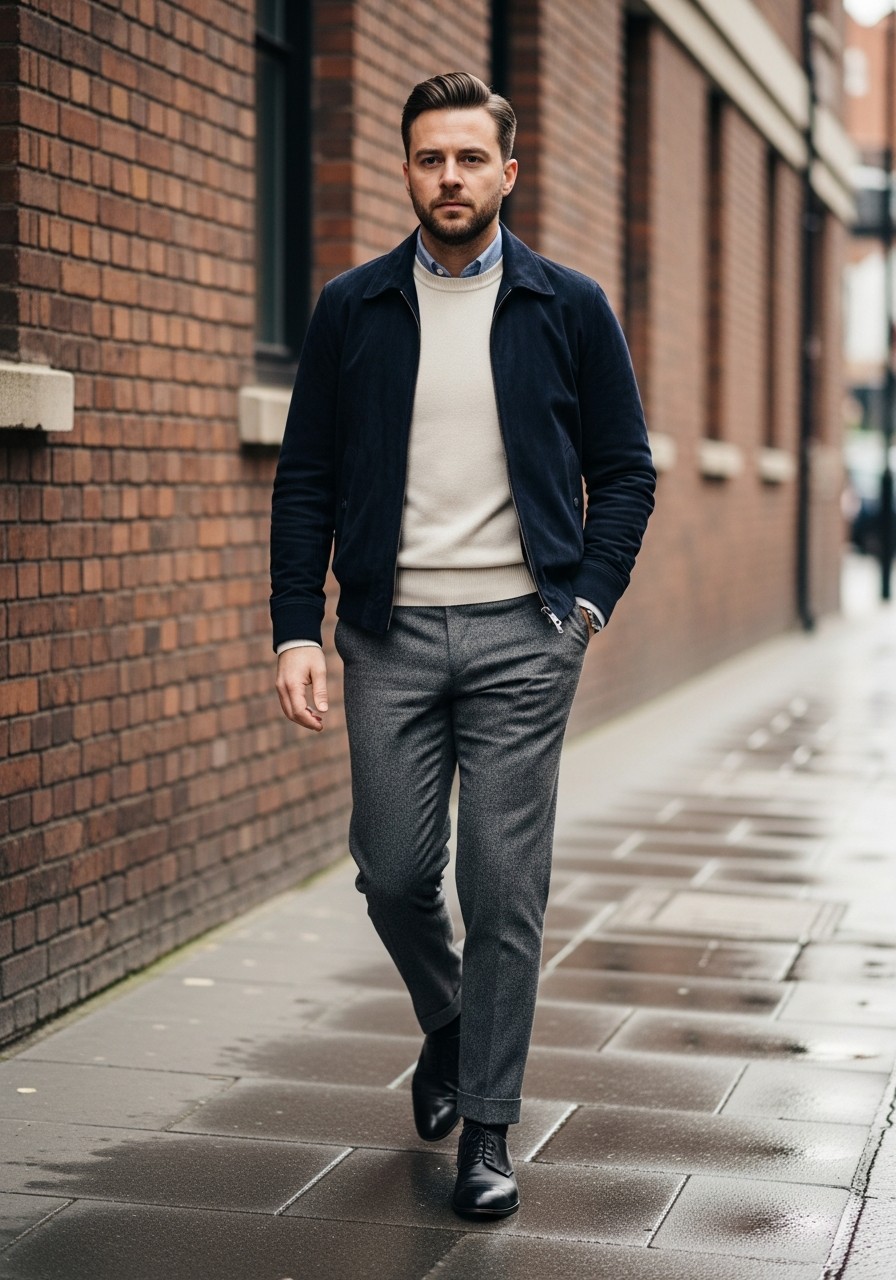 Suede Bomber Jacket - 50 Best Old Money Outfits Men Need Now