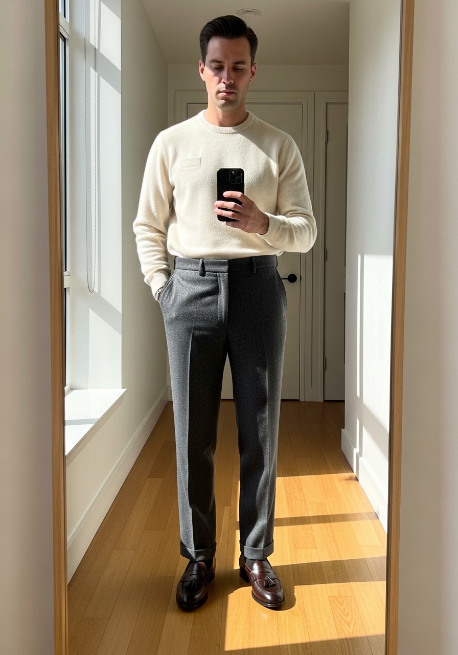 Tailored Gray Trousers - 50 Best Old Money Outfits Men Need Now