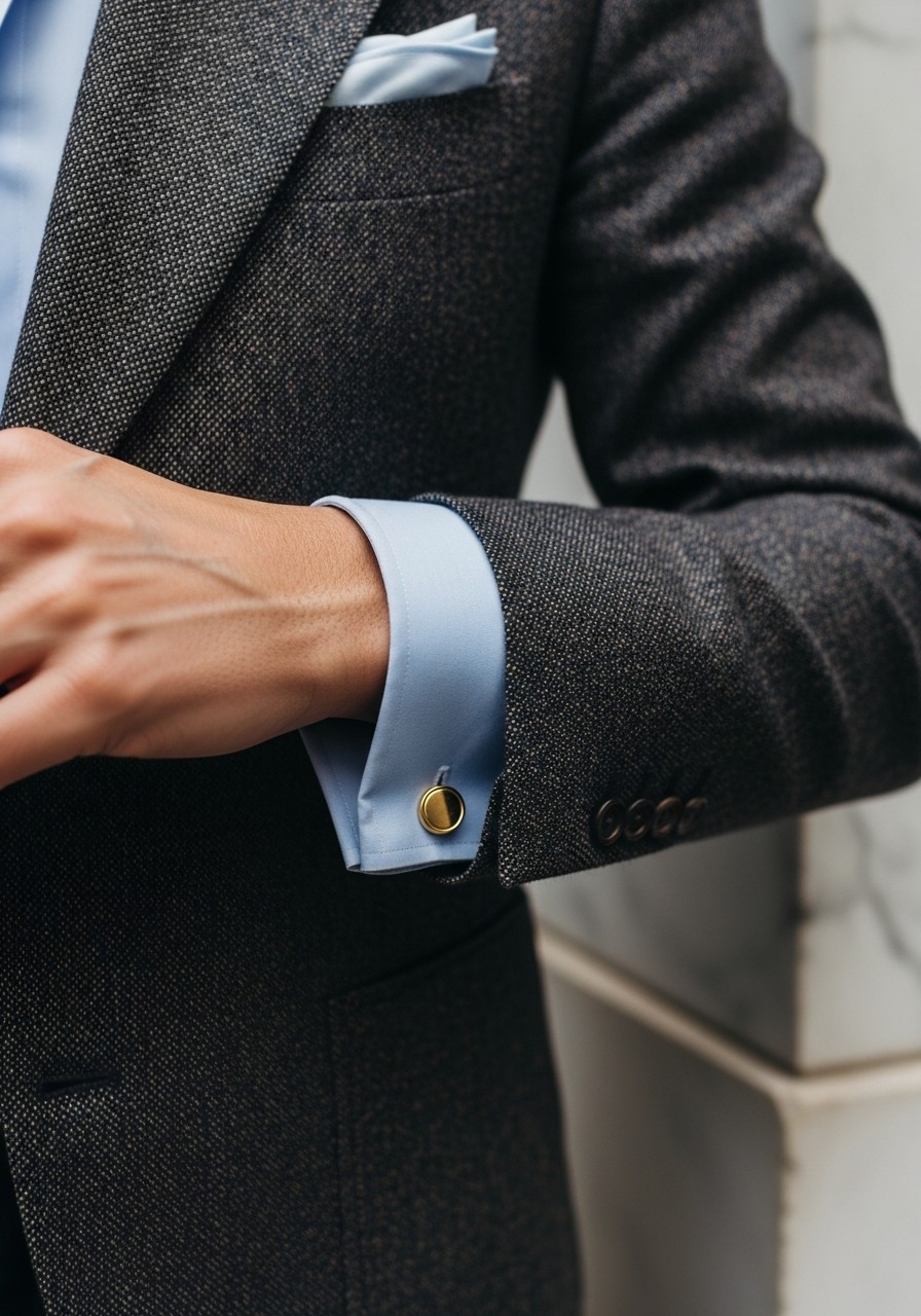 Simple Gold Cufflinks - 50 Best Old Money Outfits Men Need Now