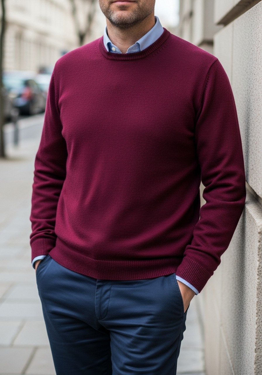 The Solid Crewneck Sweater - 50 Best Old Money Outfits Men Need Now