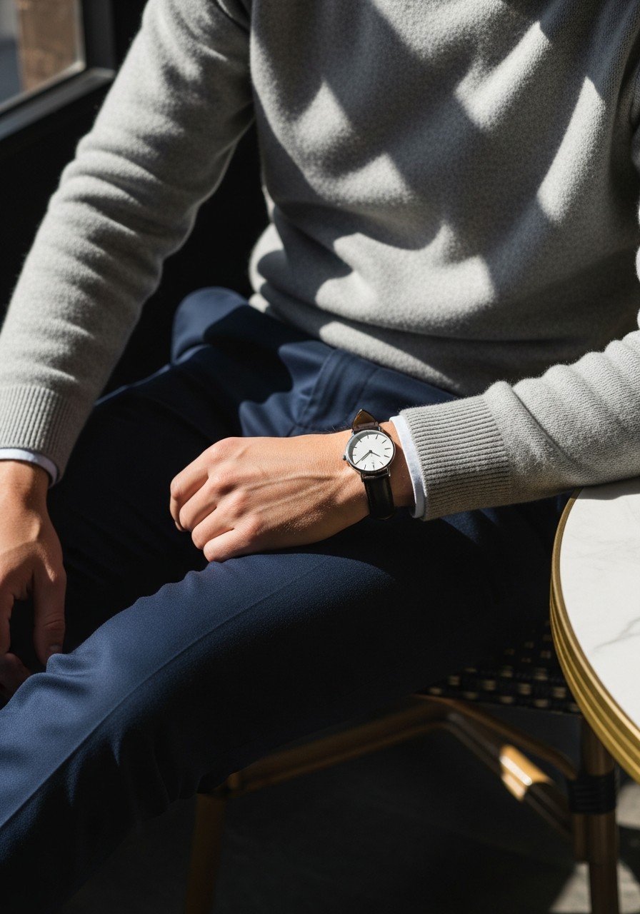 Simple Leather Watch - 50 Best Old Money Outfits Men Need Now