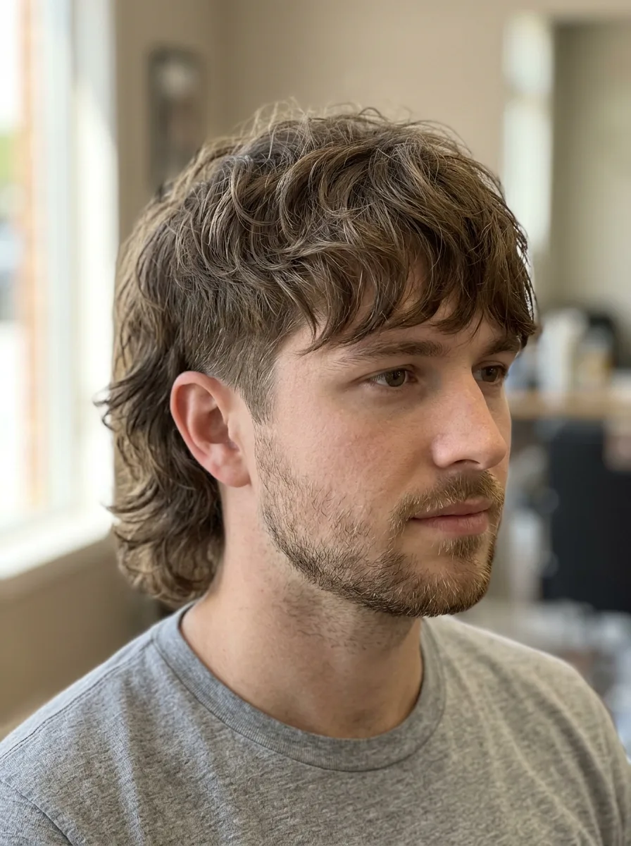 12. Wavy Shag with Side Part