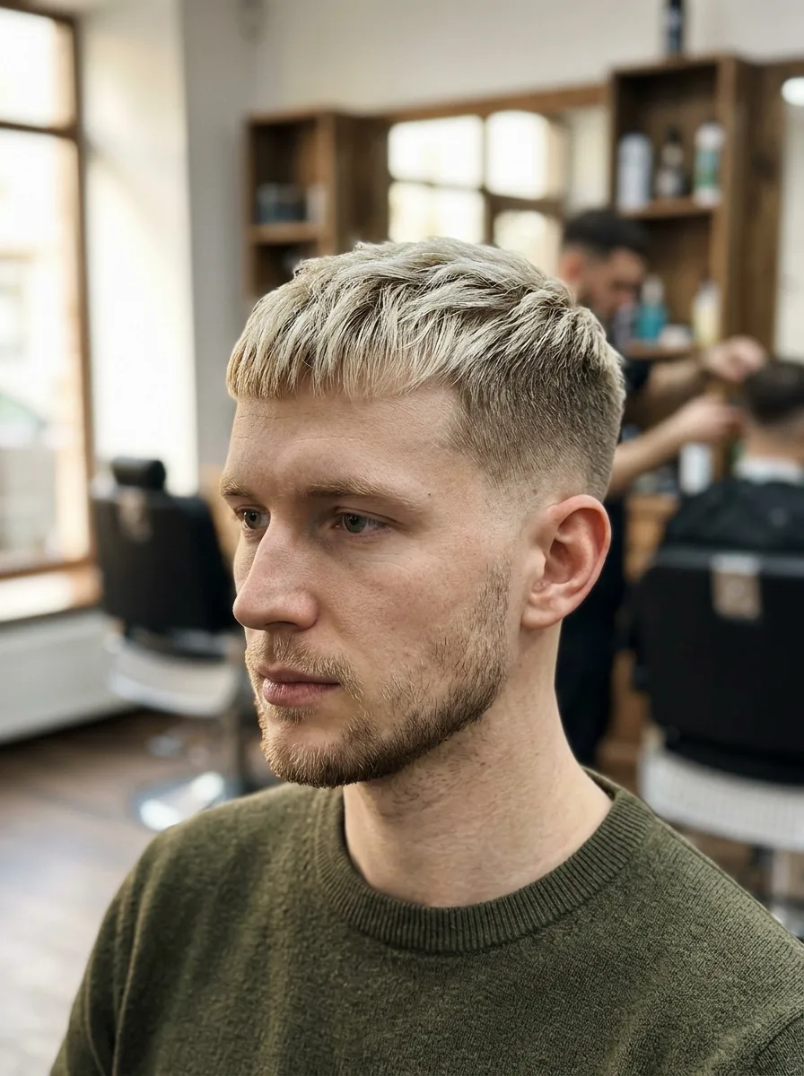 21. Bleached Caesar with Dark Roots