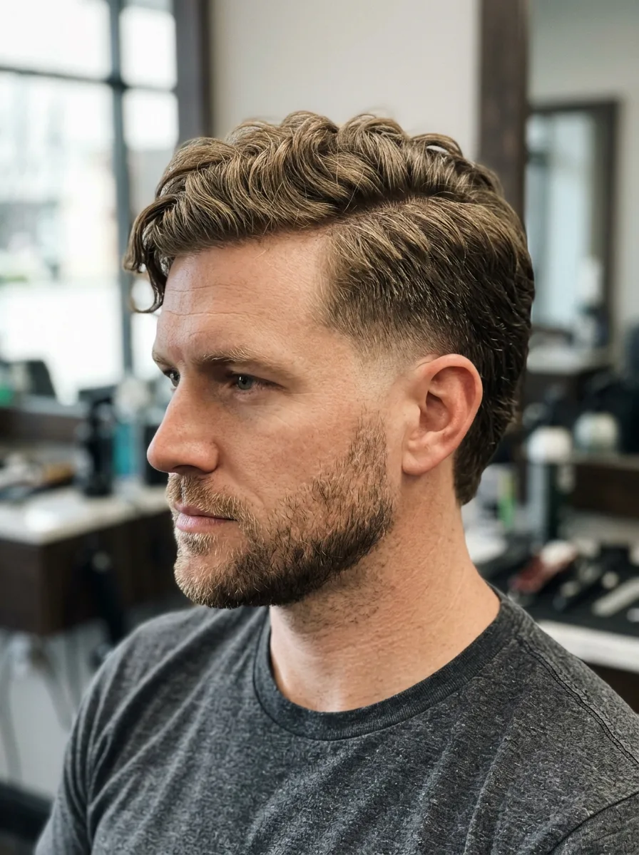 14. Burst Fade Comb Over
