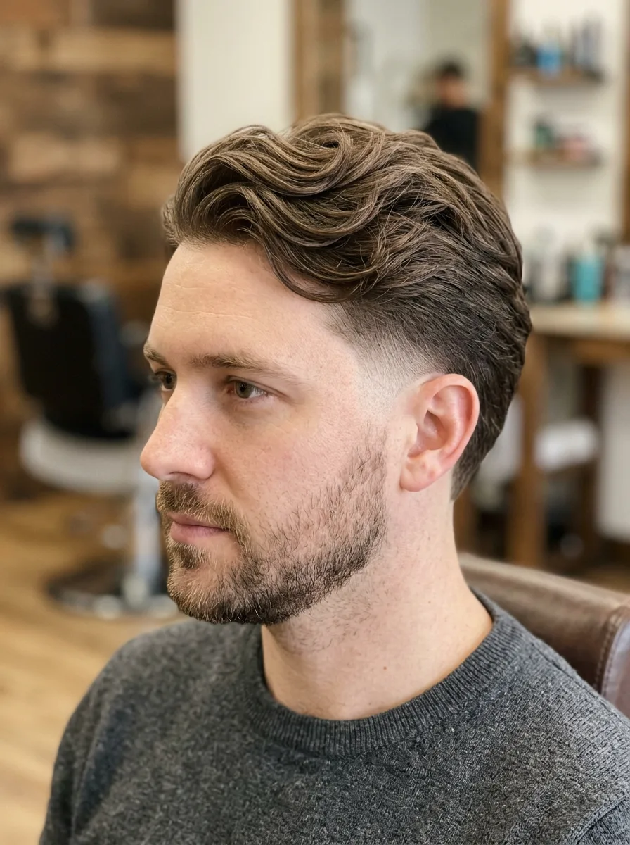 16. Drop Fade Comb Over