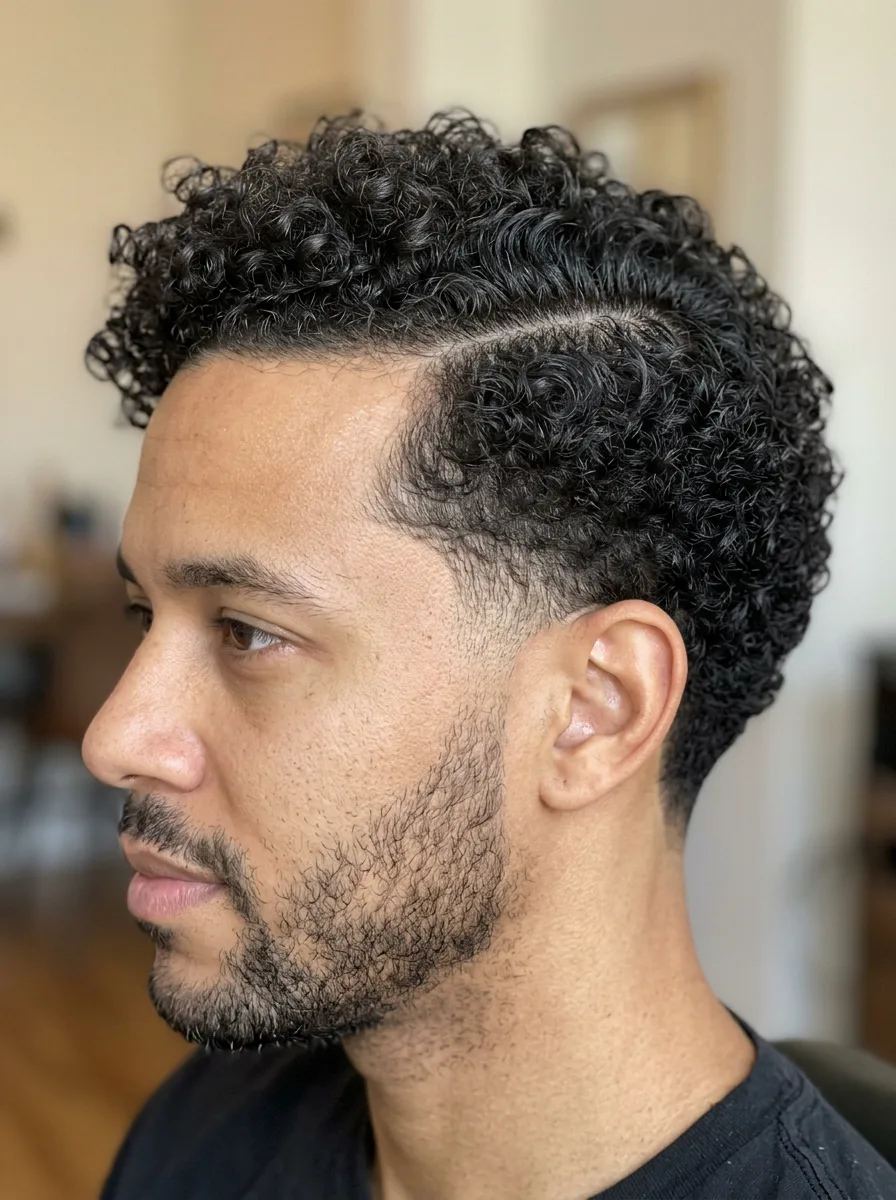 19. Temple Fade Comb Over