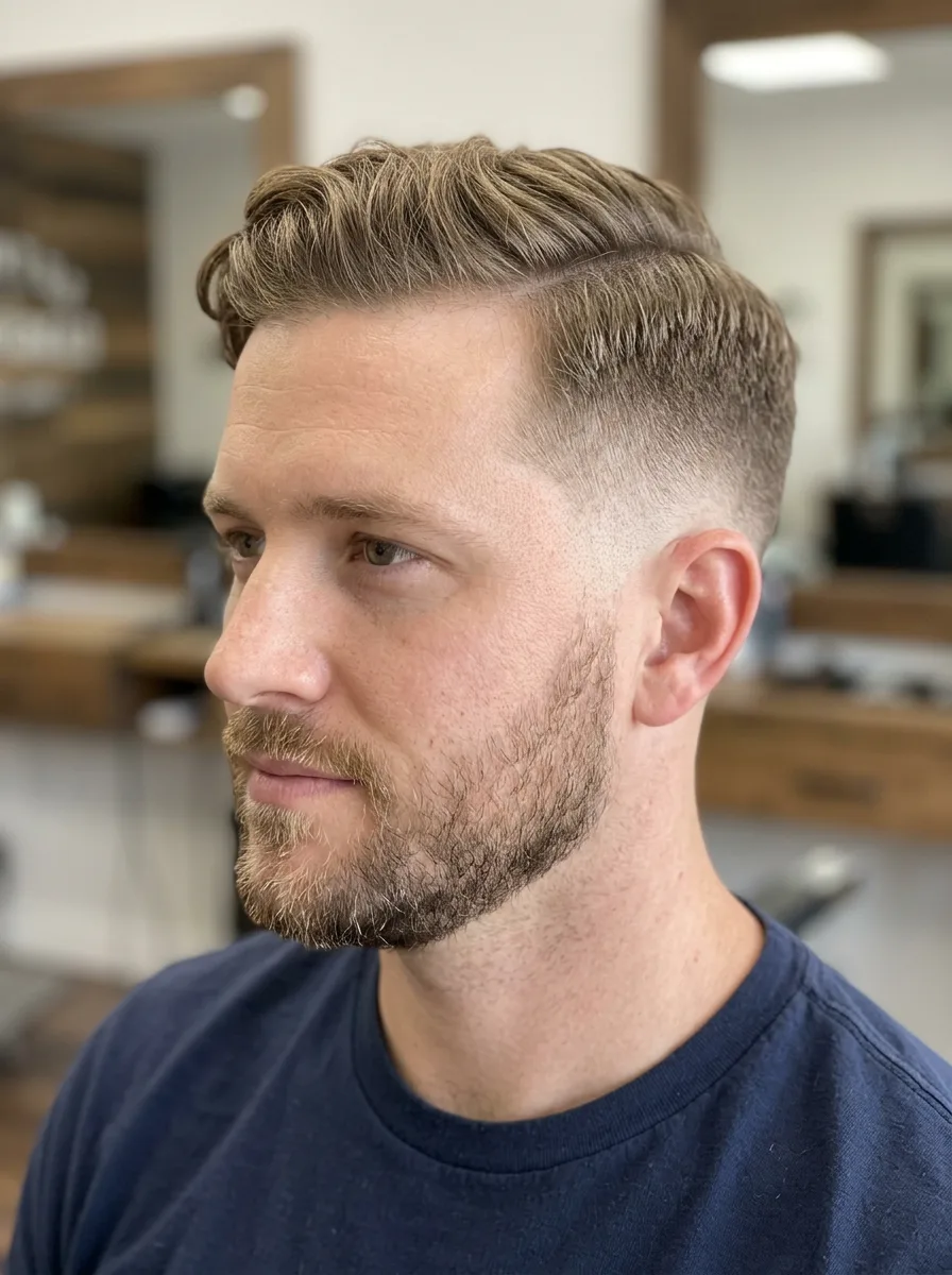 2. Mid Fade Comb Over