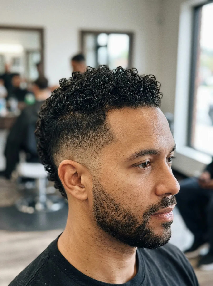 1. Taper Fade Faux Hawk