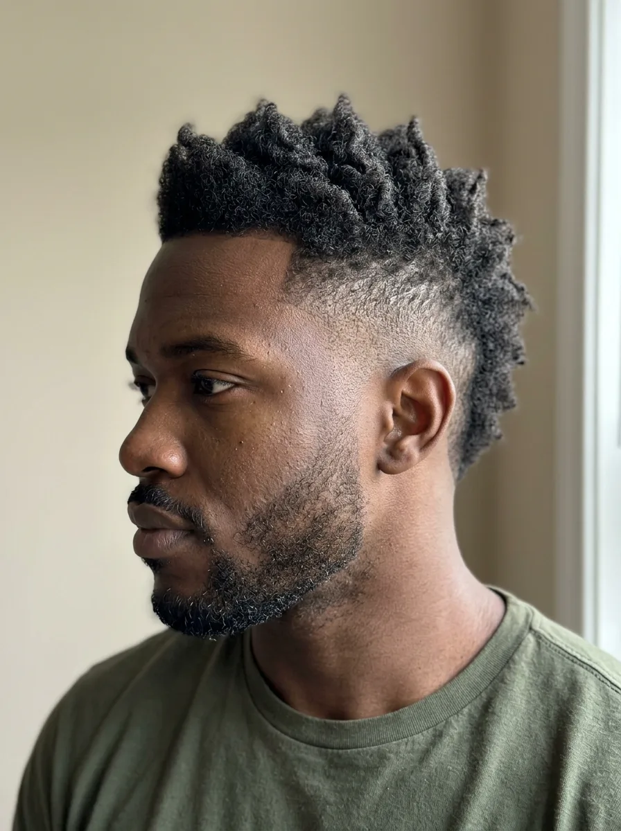 10. Wavy Faux Hawk