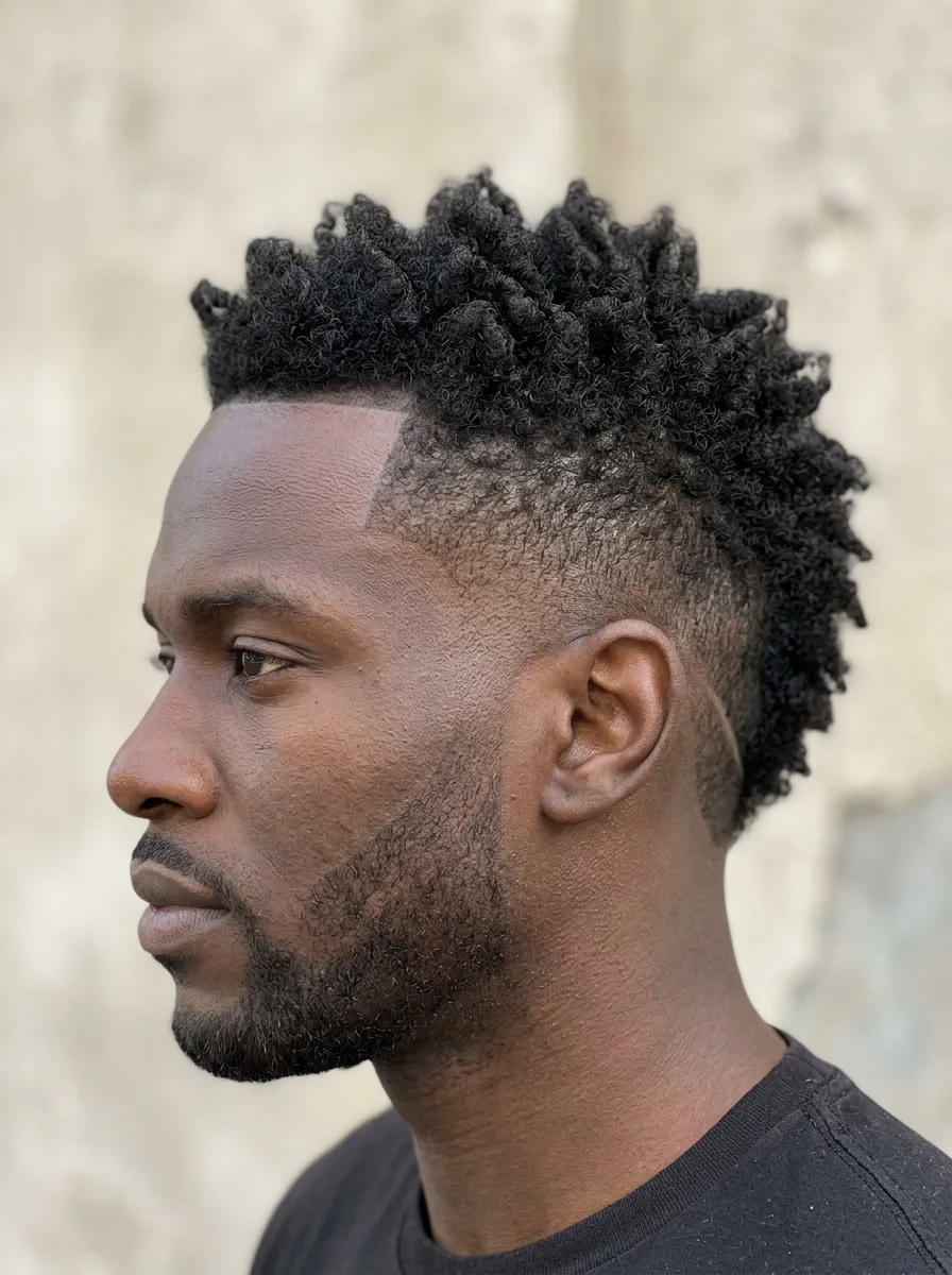 16. Drop Fade Faux Hawk