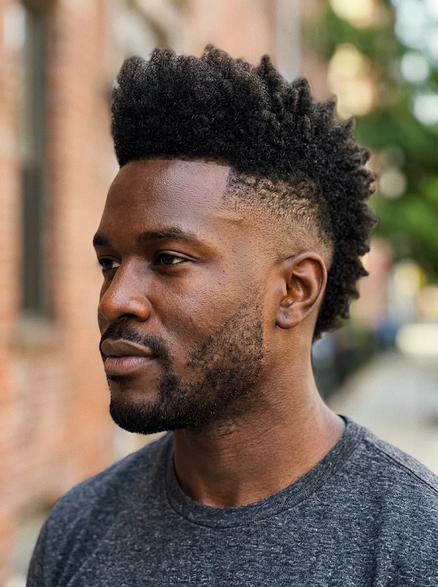 17. High Fade Faux Hawk