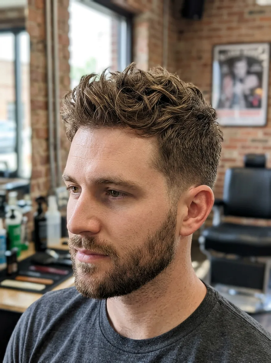 2. Messy Textured Faux Hawk