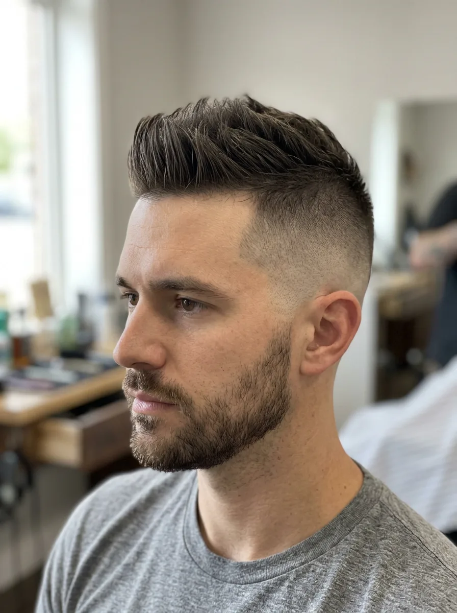 8. Skin Fade Faux Hawk