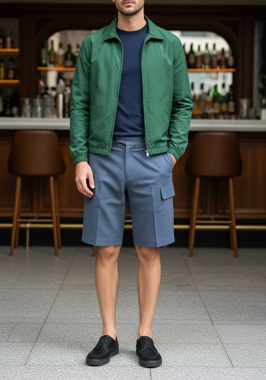 20. Retro Windbreaker with Tapered Cargoes