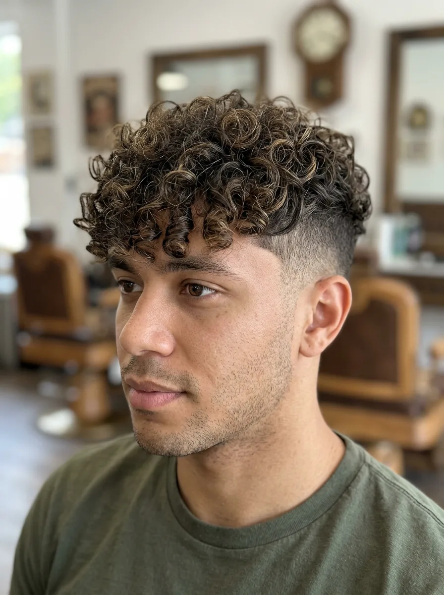 18. Disconnected Undercut Curly Fringe