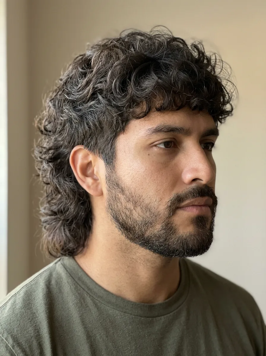33. Textured Curly Wolf Cut