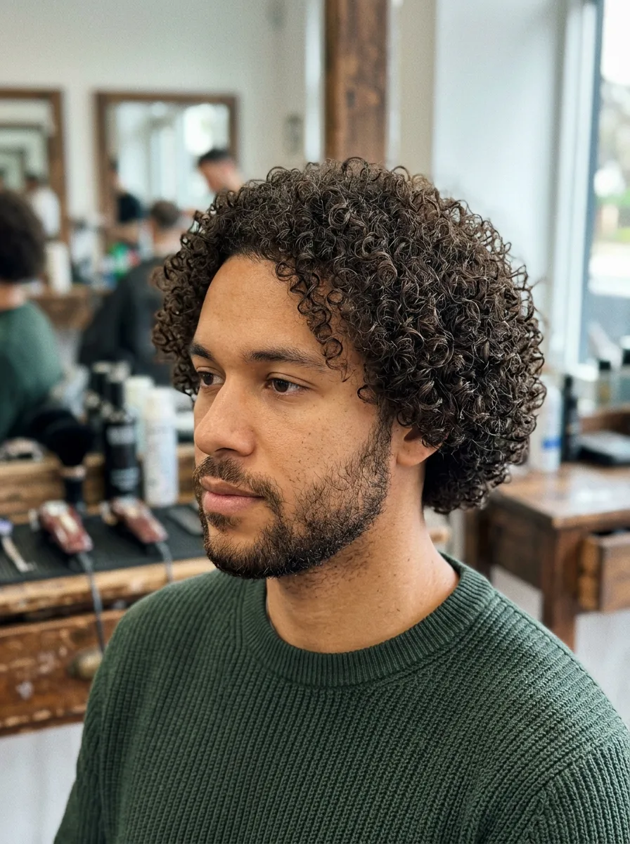 35. Scissor Cut Curly Bob