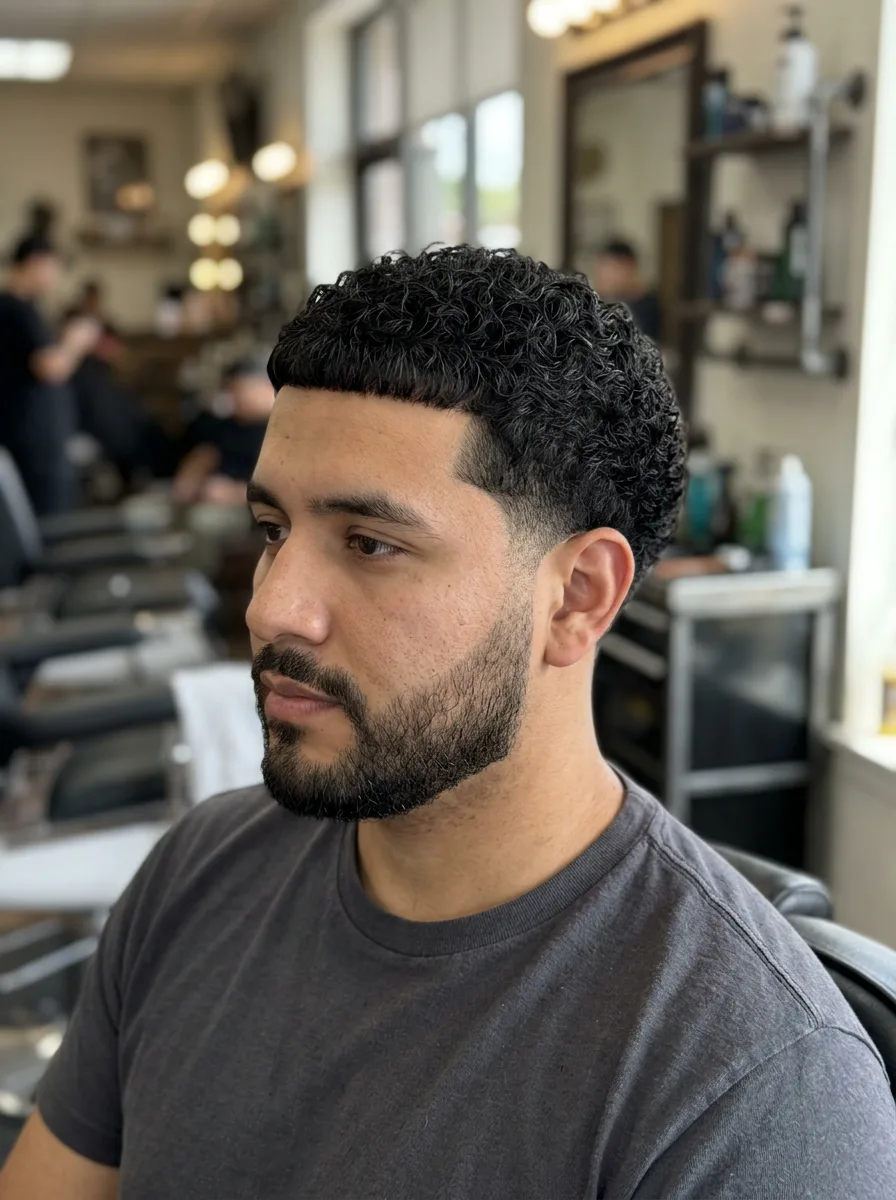 5. Short Curly Caesar