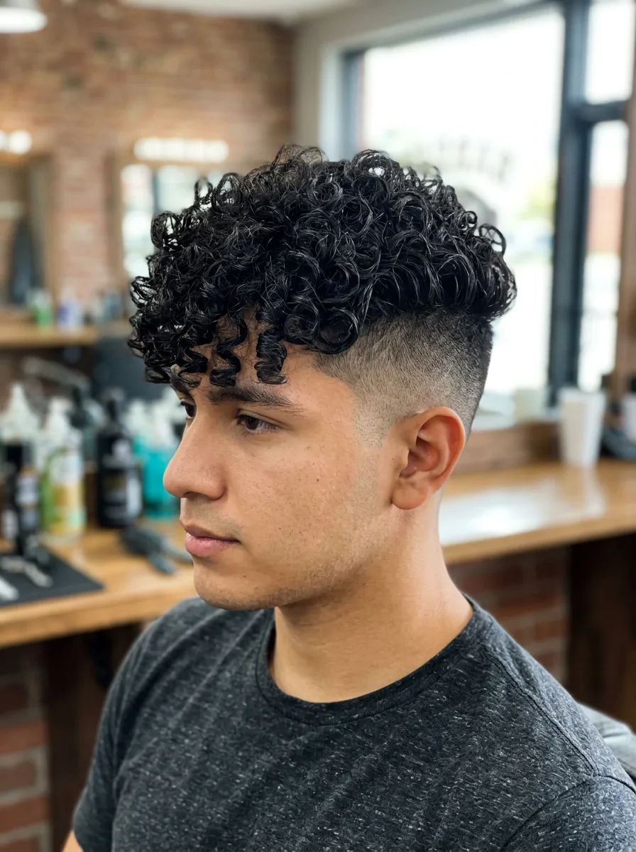 6. Curly Undercut with Length