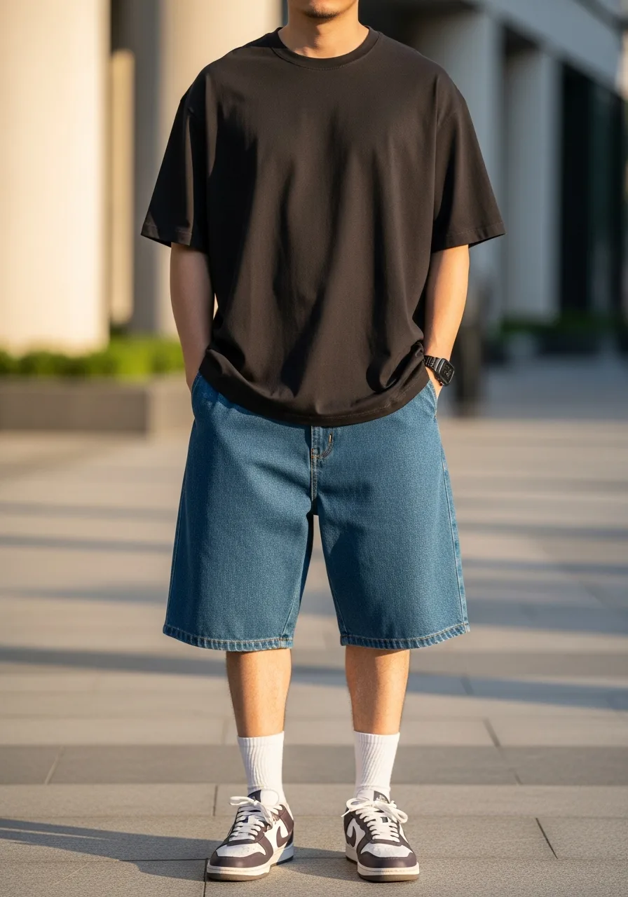 1. Oversized Graphic Tee Bermuda