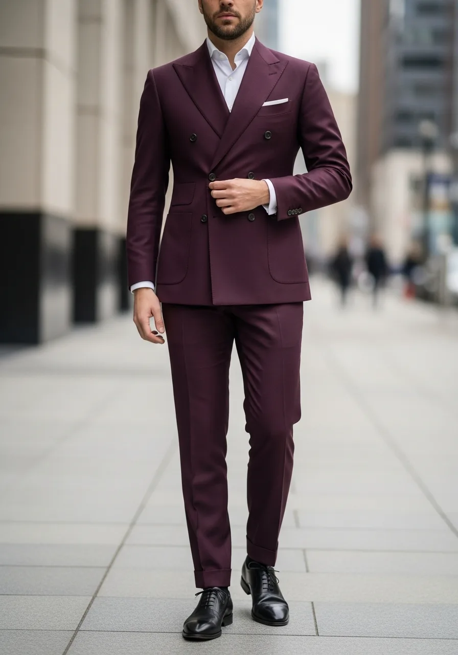 11. Burgundy Statement Suit