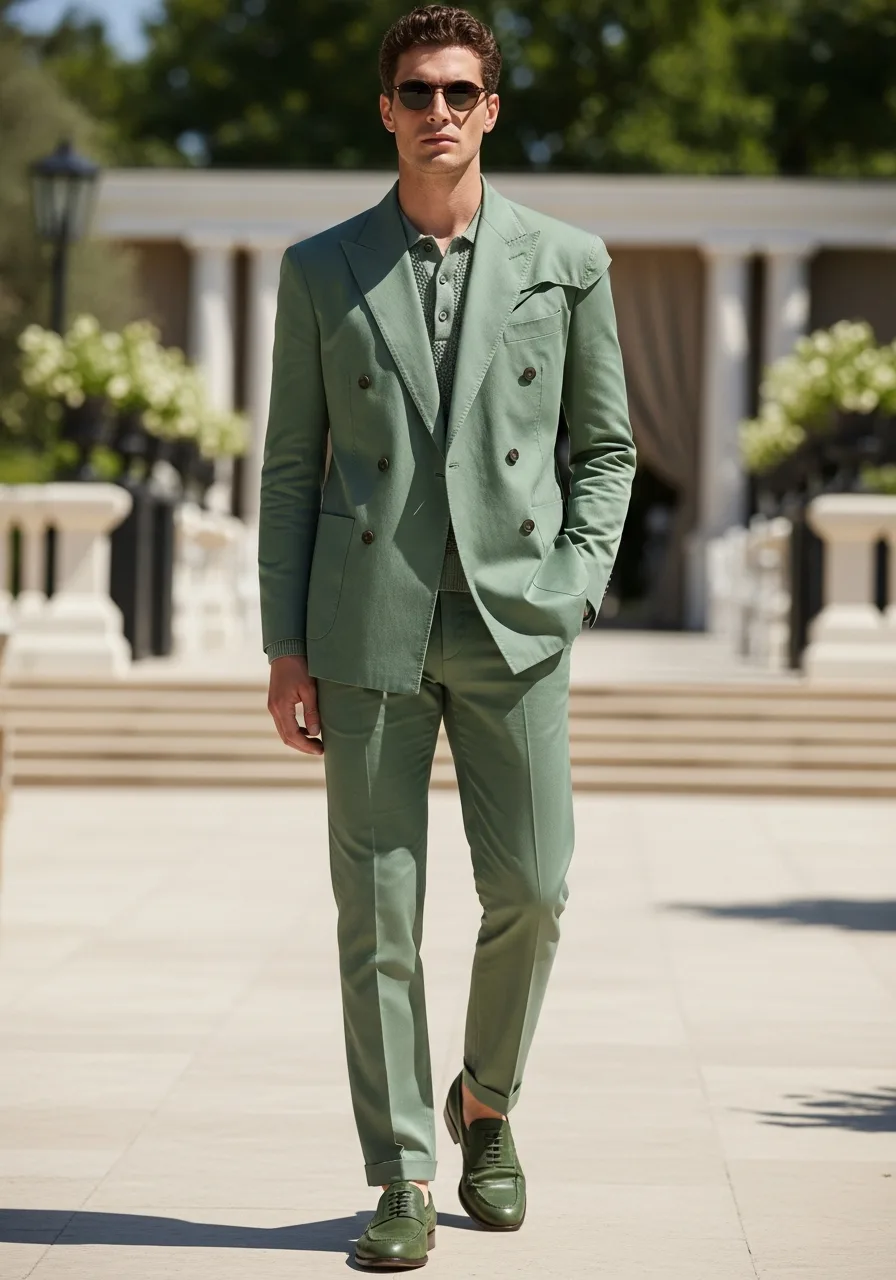18. Sage Green Cotton Suit