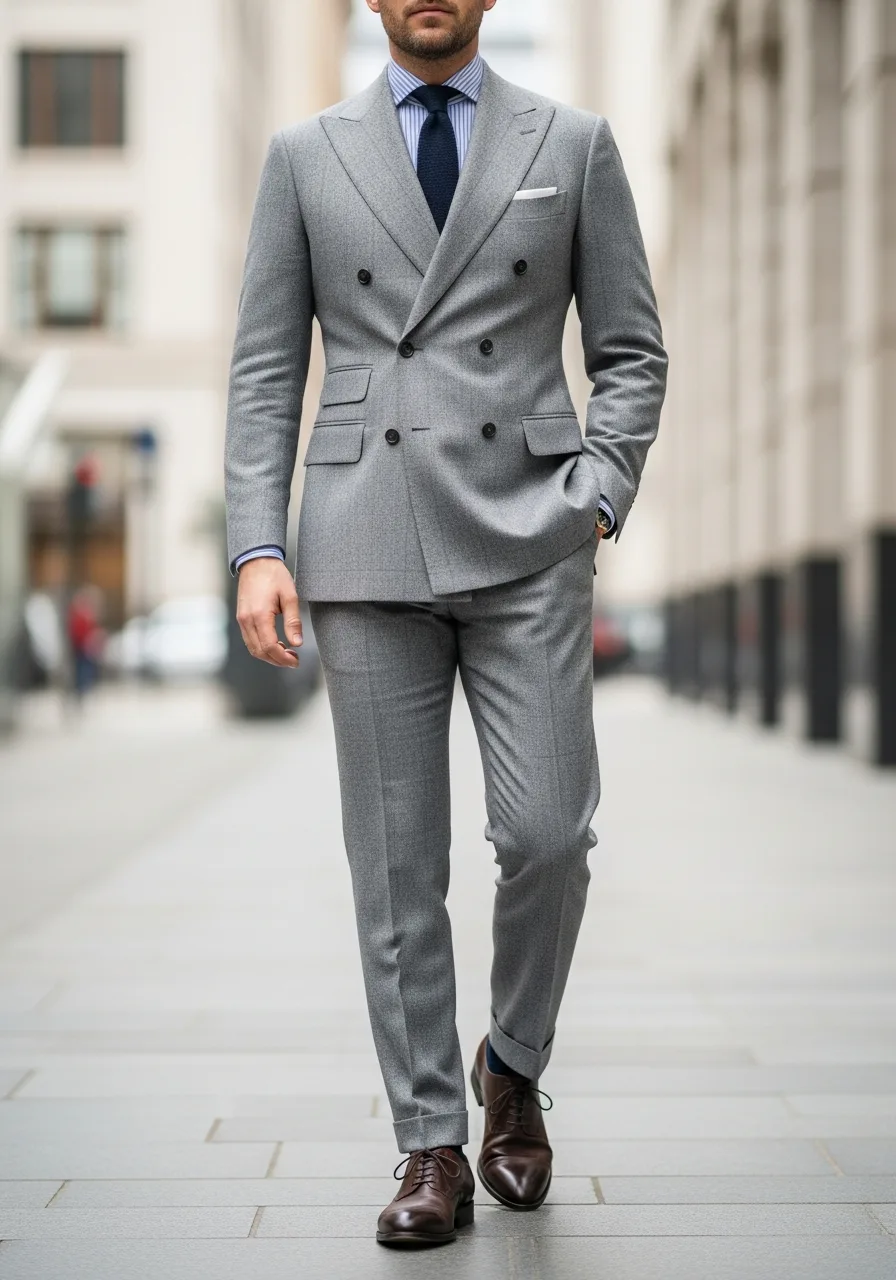 7. Light Gray Flannel Suit