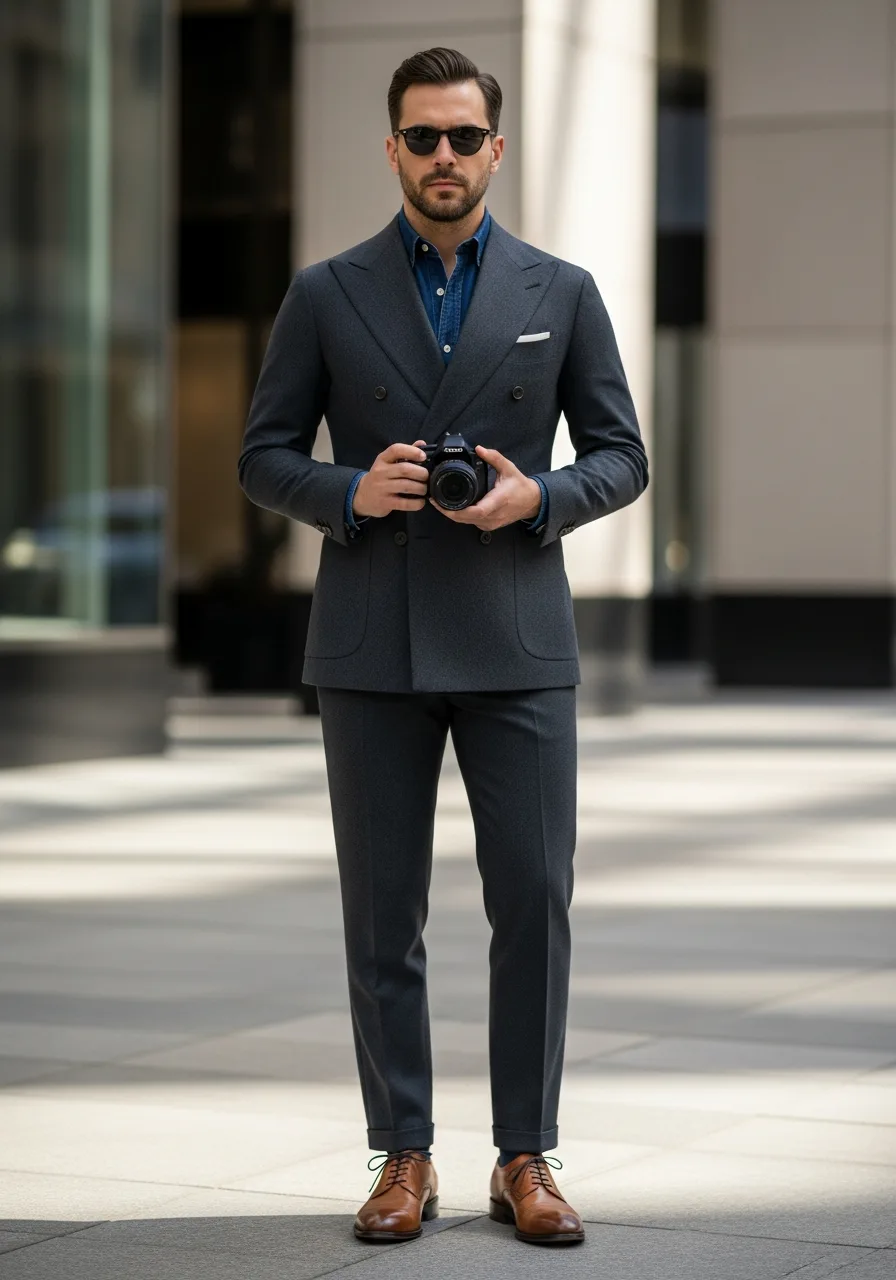 9. Denim Shirt Contrast