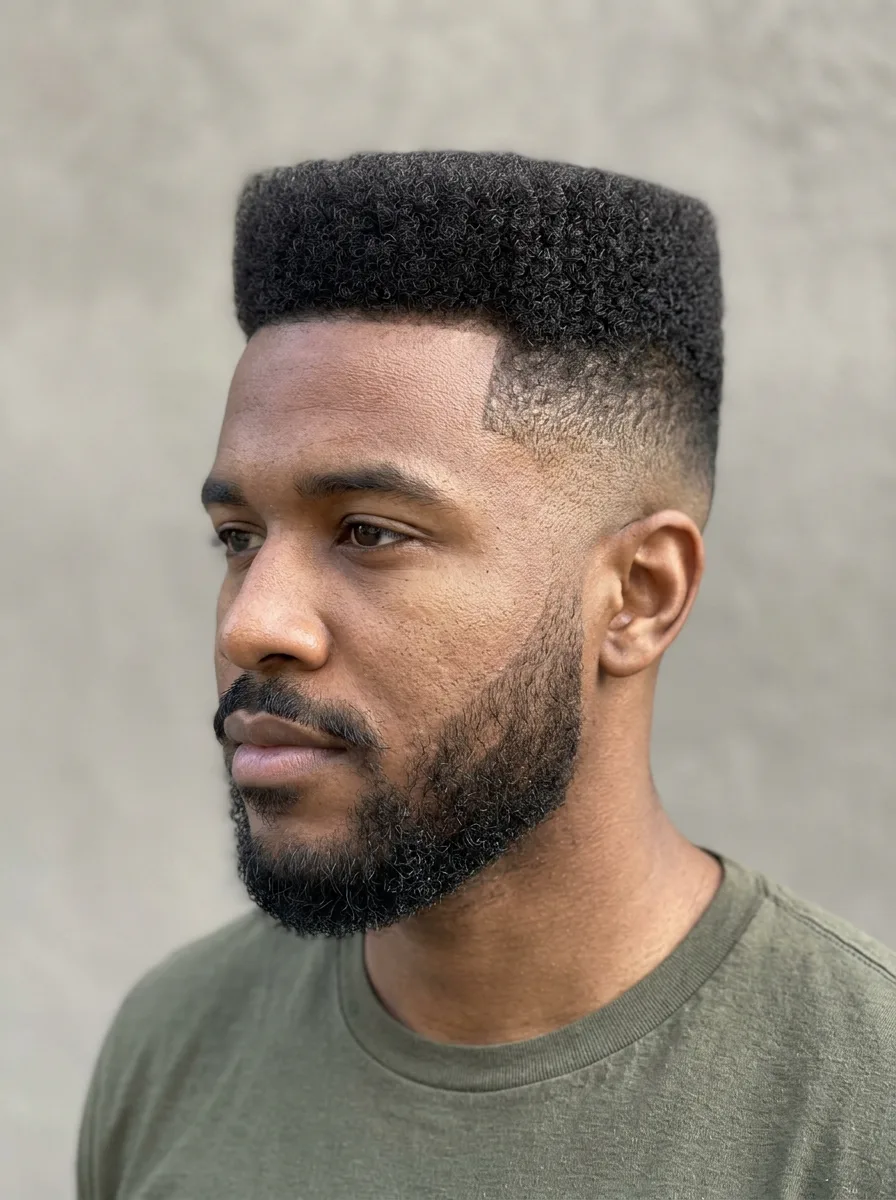 11. Flat Top with Beard