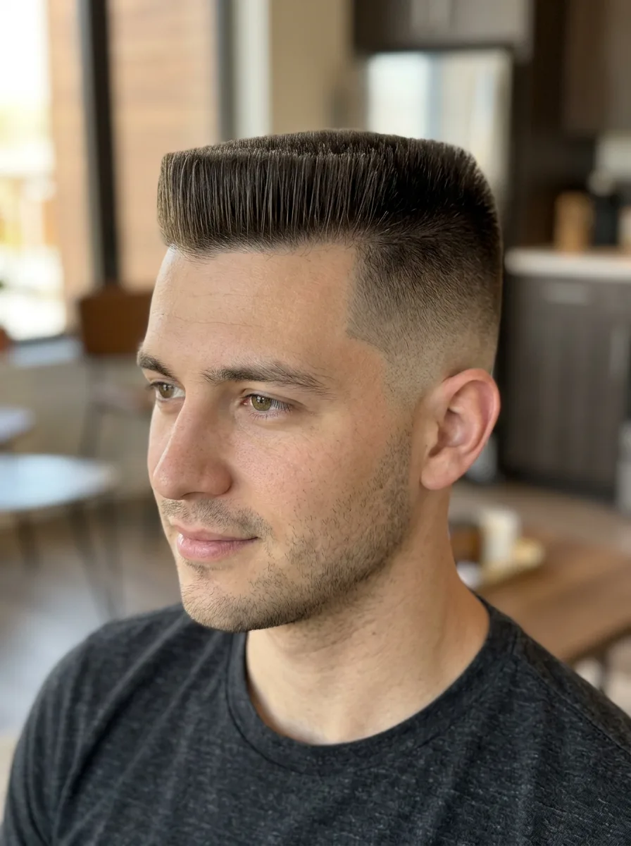 4. Flat Top with Skin Fade