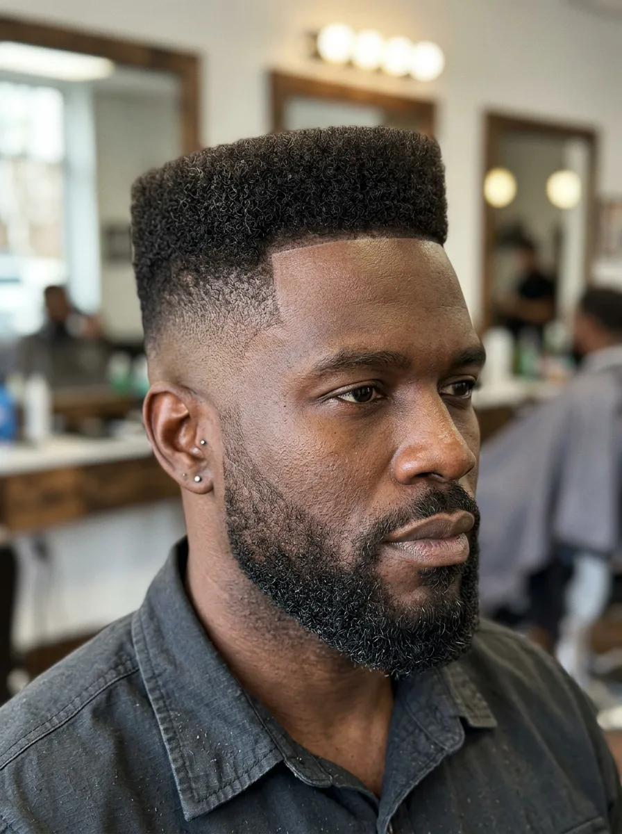 7. Curly Flat Top